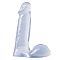Прозрачный фаллоимитатор Basix - 16 см.