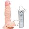 Телесный вибратор-реалистик с рельефом - 17,8 см.