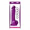 Фиолетовый фаллоимитатор Colours Pleasures на присоске - 25 см.