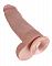 Фаллоимитатор с мошонкой 12 COCK WITH BALLS на присоске телесный