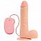 Телесный вибратор на присоске REALISTIC VIBRATOR REAL RAPTURE FLESH - 25,5 см.