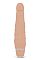 Телесный вибратор с 7 режимами вибрации и рёбрышками на тельце - 13,5 см.