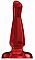 Красный анальный стимулятор Bottom Line 5 Model 3 Acrylic Red - 13 см.