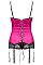 Малиновый корсаж с черным кружевом Roseberry