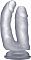 Прозрачный анально-вагинальный фаллоимитатор Realistic Double Cock 6,5 Inch - 16,5 см.