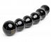 Чёрный стеклянный стимулятор Fifty Shades Freed It s Divine Black Glass Beaded Dildo - 20,3 см.