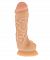 Фаллоимитатор с богатым рельефом поверхности REALSTUFF REAL FEELING DONG 7INCH FLESH - 17,8 см.