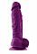 Фиолетовый фаллоимитатор на присоске ColourSoft 5 Soft Dildo - 17,8 см.