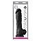 Чёрный фаллоимитатор на присоске ColourSoft 8 Soft Dildo - 23,5 см.