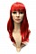 Парик Courtney Wig - прямые длинные волосы с челкой, Светло-русый с мелированием