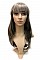 Парик Courtney Wig - прямые длинные волосы с челкой, Светло-русый с мелированием