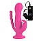 Вибромассажер страпон с тройной стимуляцией