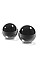 Вагинальные шарики Medium Black Glass Ben-Wa Balls из стекла пепельные
