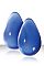 Большие синие стеклянные вагинальные шарики CRYSTAL KEGEL EGGS