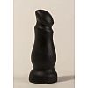 Чёрный массажёр простаты с приплюснутой головкой - 13 см. Чёрный массажёр простаты с приплюснутой головкой - 13 см.