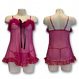 <strong>Сорочка с лиловым мехом и черным бантом F312-61EF</strong> <br />
Сорочка ярко-розового цвета из капрона с кружевом и лиловым мехом. <div class="charTableblock"> </div> Сорочка с лиловым мехом и черным бантом F312-61EF
Сорочка ярко-розового цвета из капрона с кружевом и лиловым мехом.