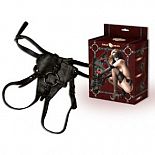 <strong>Трусики с кольцом </strong> <br />
Трусики с кольцом из искусственной кожи. <div class="charTableblock"><div><span>Материал</span>: кожзам</div><div><span>Цвет</span>: черный</div><div><span>Особенности</span>: трусики; harness</div></div> Трусики с кольцом
Трусики с кольцом из искусственной кожи.