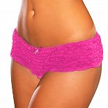 <strong>Неоново-розовые шортики с рюшками</strong> <br />
Трусики-шортики розового цвета расшиты многослойными рюшами. <div class="charTableblock"><div><span>Размер</span>: M (44-46); L (46-48)</div><div><span>Цвет</span>: красный, розовый</div><div><span>Производитель</span>: Hustler Lingerie, США</div><div><span>В наличии</span>: M-L, ярко-розовый</div></div> Неоново-розовые шортики с рюшками
Трусики-шортики розового цвета расшиты многослойными рюшами.