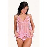 <strong>Сетевая сорочка бэби-долл с вырезами на груди (Erolanta 860464)</strong> <br />
Сорочка из сетевого материала с шелковой вышивкой и мелкими оборочками на лифе и по низу сорочки. Лиф мягкий, с разрезами и атласными завязками. <div class="charTableblock"><div><span>Размер</span>: S (42-44); M (44-46); L (46-48)</div></div> Сетевая сорочка бэби-долл с вырезами на груди (Erolanta 860464)
Сорочка из сетевого материала с шелковой вышивкой и мелкими оборочками на лифе и по низу сорочки. Лиф мягкий, с разрезами и атласными завязками.