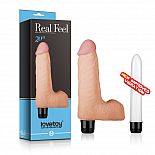 <strong>Водонепроницаемый вибромассажёр в форме фаллоса Real Feel - 18 см. </strong> <br />
Многоскоростной реалистичный вибратор Lovetoy Real Feel выполнен из киберкожи, приятной на ощупь. <div class="charTableblock"><div><span>Длина, см</span>: 18</div><div><span>Диаметр, см</span>: 3.8</div><div><span>Материал</span>: ПВХ (PVC)</div><div><span>Цвет</span>: телесный</div><div><span>Особенности</span>: с мошонкой; с вибрацией</div><div><span>Длина, см</span>: 17-20</div><div><span>Диаметр, см</span>: 3</div><div><span>Производитель</span>: Lovetoy, Китай</div></div> Водонепроницаемый вибромассажёр в форме фаллоса Real Feel - 18 см.
Многоскоростной реалистичный вибратор Lovetoy Real Feel выполнен из киберкожи, приятной на ощупь.