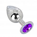 <strong>Большой плаг из стали с фиолетовым кристаллом Violet Dream - 9,5 см.</strong> <br />
Гладкий большой плаг из отполированной до блеска стали с кристаллом насыщенного фиолетового цвета в основании. <div class="charTableblock"><div><span>Длина, см</span>: 9,5</div><div><span>Диаметр, см</span>: 3,5</div><div><span>Материал</span>: металл</div><div><span>Цвет</span>: другой</div><div><span>Особенности</span>: пробка; ювелирка</div><div><span>Особенности</span>: без вибрации; гладкая</div><div><span>Длина, см</span>: 9-12</div><div><span>Диаметр, см</span>: 3</div><div><span>Цвет кристалла</span>: голубой/синий/фиолетоый</div></div> Большой плаг из стали с фиолетовым кристаллом Violet Dream - 9,5 см.
Гладкий большой плаг из отполированной до блеска стали с кристаллом насыщенного фиолетового цвета в основании.