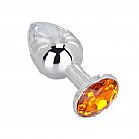 <strong>Мини-плаг из стали с оранжевым кристаллом Juicy Orange - 6,5 см.</strong> <br />
Гладкий мини-плаг из отполированной до блеска стали с кристаллом сочного оранжевого цвета в основании. <div class="charTableblock"><div><span>Длина, см</span>: 6.50</div><div><span>Диаметр, см</span>: 2,8</div><div><span>Материал</span>: металл</div><div><span>Цвет</span>: другой</div><div><span>Особенности</span>: пробка; ювелирка</div><div><span>Особенности</span>: без вибрации; гладкая</div><div><span>Длина, см</span>: 5-8</div><div><span>Диаметр, см</span>: 2</div><div><span>Цвет кристалла</span>: желтый/оранжевый</div></div> Мини-плаг из стали с оранжевым кристаллом Juicy Orange - 6,5 см.
Гладкий мини-плаг из отполированной до блеска стали с кристаллом сочного оранжевого цвета в основании.