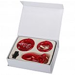 <strong>Мужской набор верности красного цвета с насадками стандартного размера</strong> <br />
Игрушка является мужским аналогом женского пояса верности . <div class="charTableblock"> </div> Мужской набор верности красного цвета с насадками стандартного размера
Игрушка является мужским аналогом женского пояса верности .