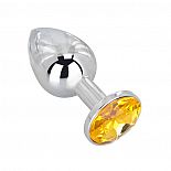 <strong>Мини-плаг из стали с желтым кристаллом Sweet Lemon - 6,5 см.</strong> <br />
Гладкий мини-плаг из отполированной до блеска стали с кристаллом сочного оранжевого цвета в основании. <div class="charTableblock"><div><span>Длина, см</span>: 6,5</div><div><span>Диаметр, см</span>: 2,8</div><div><span>Материал</span>: металл</div><div><span>Цвет</span>: другой</div><div><span>Особенности</span>: пробка; ювелирка</div><div><span>Особенности</span>: без вибрации; гладкая</div><div><span>Длина, см</span>: 5-8</div><div><span>Диаметр, см</span>: 2</div><div><span>Цвет кристалла</span>: желтый/оранжевый</div></div> Мини-плаг из стали с желтым кристаллом Sweet Lemon - 6,5 см.
Гладкий мини-плаг из отполированной до блеска стали с кристаллом сочного оранжевого цвета в основании.