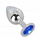 <strong>Большой стальной плаг с синим кристаллом Blue Space - 9,5 см.</strong> <br />
Гладкий большой плаг из отполированной до блеска стали с кристаллом темно-синего цвета в основании. <div class="charTableblock"><div><span>Длина, см</span>: 9,5</div><div><span>Диаметр, см</span>: 3,5</div><div><span>Материал</span>: металл</div><div><span>Цвет</span>: другой</div><div><span>Особенности</span>: пробка; ювелирка</div><div><span>Особенности</span>: без вибрации; гладкая</div><div><span>Длина, см</span>: 9-12</div><div><span>Диаметр, см</span>: 3</div><div><span>Цвет кристалла</span>: голубой/синий/фиолетоый</div></div> Большой стальной плаг с синим кристаллом Blue Space - 9,5 см.
Гладкий большой плаг из отполированной до блеска стали с кристаллом темно-синего цвета в основании.