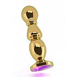 <strong>Анальная пробка 4,8"" R2 RICH Gold/Purple Sapphire SH-RIC002GLD</strong> <br />
<div class="charTableblock"><div><span>Длина, см</span>: 14</div><div><span>Диаметр, см</span>: 3,3</div><div><span>Материал</span>: металл</div><div><span>Цвет</span>: другой</div><div><span>Особенности</span>: пробка; ювелирка</div><div><span>Особенности</span>: без вибрации; ребристая</div><div><span>Длина, см</span>: 13-16</div><div><span>Диаметр, см</span>: 3</div><div><span>Цвет кристалла</span>: голубой/синий/фиолетоый</div></div> Анальная пробка 4,8"" R2 RICH Gold/Purple Sapphire SH-RIC002GLD