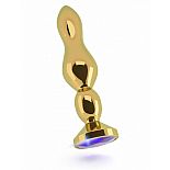 <strong>Золотистая анальная пробка с фиолетовым кристаллом - 14 см.</strong> <br />
Роскошная анальная металлическая пробка имеет элегантный дизайн, плавные изгибы и эргономичную форму. <div class="charTableblock"><div><span>Длина, см</span>: 14</div><div><span>Диаметр, см</span>: 3,3</div><div><span>Материал</span>: металл</div><div><span>Цвет</span>: другой</div><div><span>Особенности</span>: пробка; ювелирка</div><div><span>Особенности</span>: без вибрации; ребристая</div><div><span>Длина, см</span>: 13-16</div><div><span>Диаметр, см</span>: 3</div><div><span>Цвет кристалла</span>: голубой/синий/фиолетоый</div></div> Золотистая анальная пробка с фиолетовым кристаллом - 14 см.
Роскошная анальная металлическая пробка имеет элегантный дизайн, плавные изгибы и эргономичную форму.