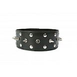 <strong>Широкий ошейник с заклёпками и шипами</strong> <br />
Вам необходимо подчеркнуть образ своего Раба? Наденьте на него этот ошейник, создав тем самым неповторимый образ для него и незабываемую игру для себя! Широкий ошейник изготовлен из высококачественного кожзаменителя. <div class="charTableblock"><div><span>Материал</span>: кожзам</div><div><span>Производитель</span>: Пикантные штучки, Россия</div></div> Широкий ошейник с заклёпками и шипами
Вам необходимо подчеркнуть образ своего Раба? Наденьте на него этот ошейник, создав тем самым неповторимый образ для него и незабываемую игру для себя! Широкий ошейник изготовлен из высококачественного кожзаменителя.