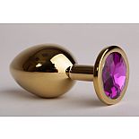 <strong>Анальная пробка золотая с фиолетовым кристаллом 9,5х4см 47058-2-MM</strong> <br />
<div class="charTableblock"><div><span>Длина, см</span>: 9,5</div><div><span>Диаметр, см</span>: 4</div><div><span>Материал</span>: металл</div><div><span>Цвет</span>: другой</div><div><span>Особенности</span>: пробка; ювелирка</div><div><span>Особенности</span>: без вибрации; гладкая</div><div><span>Длина, см</span>: 9-12</div><div><span>Диаметр, см</span>: 4</div><div><span>Цвет кристалла</span>: голубой/синий/фиолетоый</div></div> Анальная пробка золотая с фиолетовым кристаллом 9,5х4см 47058-2-MM