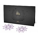 <strong>Фиолетовые наклейки на грудь Mimi</strong> <br />
Очаровательные украшения для груди - несколько десятков сверкающих пластиковых стразов, наклеиваются на ореолы сосков. <div class="charTableblock"> </div> Фиолетовые наклейки на грудь Mimi
Очаровательные украшения для груди - несколько десятков сверкающих пластиковых стразов, наклеиваются на ореолы сосков.