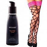 <strong>Smart Set 11: чулки в крупную сетку с яркой кружевной резинкой и разогревающий силиконовый лубрикант</strong> <br />
Smart Set 11: чулки в крупную сетку с яркой кружевной резинкой и разогревающий силиконовый лубрикант. <div class="charTableblock"><div><span>Размер</span>: S (42-44); M (44-46); L (46-48)</div><div><span>Цвет</span>: черный</div><div><span>Производитель</span>: Wicked, США</div><div><span>В наличии</span>: S-M-L, черный с розовым</div></div> Smart Set 11: чулки в крупную сетку с яркой кружевной резинкой и разогревающий силиконовый лубрикант
Smart Set 11: чулки в крупную сетку с яркой кружевной резинкой и разогревающий силиконовый лубрикант.