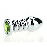 <strong>Пробка металл фигурная серебро с зеленым стразом 10,3х3,8см 47423-6MM</strong> <br />
<div class="charTableblock"> </div> Пробка металл фигурная серебро с зеленым стразом 10,3х3,8см 47423-6MM