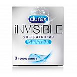 <strong>Ультратонкие презервативы Durex Invisible - 3 шт.</strong> <br />
Прозрачные презервативы со смазкой, особая форма с накопителем. <div class="charTableblock"><div><span>Производитель</span>: Durex, Великобритания</div></div> Ультратонкие презервативы Durex Invisible - 3 шт.
Прозрачные презервативы со смазкой, особая форма с накопителем.