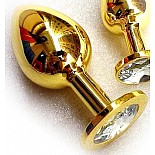 <strong>Золотая анальная пробка GOLDEN PLUG Large прозрачный</strong> <br />
Золотая анальная пробка с шикарным прозрачным стразом на основании - это изящный способ разнообразить интимные моменты вашей близости и приятный подарок для партнера. Используется в качестве интимного украшения. Размер изделия L. Изготовлена из медицинской стали с позолотой. Длина 13 см, диаметр 4 см. Вес 300 гр. <div class="charTableblock"><div><span>Длина, см</span>: 9.50</div><div><span>Диаметр, см</span>: 4.10</div><div><span>Материал</span>: металл</div><div><span>Длина, см</span>: 9-12</div><div><span>Диаметр, см</span>: 4</div></div> Золотая анальная пробка GOLDEN PLUG Large прозрачный
Золотая анальная пробка с шикарным прозрачным стразом на основании - это изящный способ разнообразить интимные моменты вашей близости и приятный подарок для партнера. Используется в качестве интимного украшения. Размер изделия L. Изготовлена из медицинской стали с позолотой. Длина 13 см, диаметр 4 см. Вес 300 гр.