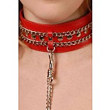 <strong>Ошейник с цепью красный</strong> <br />
Изготовлен из натуральной кожи с велюровой подкладкой. <div class="charTableblock"><div><span>Материал</span>: кожа</div><div><span>Цвет</span>: красный, розовый</div></div> Ошейник с цепью красный
Изготовлен из натуральной кожи с велюровой подкладкой.