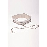 <strong>Ошейник с цепью белый</strong> <br />
Изготовлен из натуральной кожи с велюровой подкладкой. <div class="charTableblock"><div><span>Материал</span>: кожа</div><div><span>Цвет</span>: белый</div></div> Ошейник с цепью белый
Изготовлен из натуральной кожи с велюровой подкладкой.