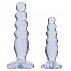 <strong>Набор прозрачных анальных елочек </strong> <br />
Набор из 2-х анальных елочек с ограничительным основанием.<div class="charTableblock"><div><span>Материал</span>: ПВХ (PVC)</div></div> Набор прозрачных анальных елочек
Набор из 2-х анальных елочек с ограничительным основанием.