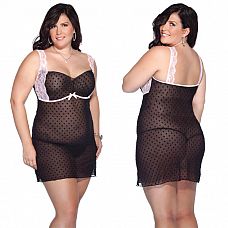 <strong>Полька-дот приталенная</strong> <br />
Приталенная полька из прозрачного материала в горошек.<div class="charTableblock"><div><span>Размер</span>: 1X (50-52); 2X (52-54)</div><div><span>Цвет</span>: черный</div><div><span>Производитель</span>: Coquette, Канада</div><div><span>В наличии</span>: 1X-2X, черный</div></div> Полька-дот приталенная
Приталенная полька из прозрачного материала в горошек.