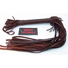 <strong>Коричневая кожаная плётка - 56 см.</strong> <br />
Аккуратная плетка коричневого цвета, изготовленная из натуральной кожи.<div class="charTableblock"><div><span>Материал</span>: кожа</div><div><span>Производитель</span>: БДСМ арсенал, Россия</div><div><span>Длина, см</span>: 56.00</div></div> Коричневая кожаная плётка - 56 см.
Аккуратная плетка коричневого цвета, изготовленная из натуральной кожи.