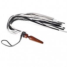 <strong>Чёрно-белая кожаная плеть Комета с рукоятью в виде анальной пробки - 60 см.</strong> <br />
Плеть состоит из рукояти в форме анальной пробки (что позволяет разнообразить способы её применения), и 21 гладких хвостов изготовленных из натуральной кожи.<div class="charTableblock"><div><span>Материал</span>: кожа</div><div><span>Производитель</span>: Sitabella, Россия</div><div><span>Длина, см</span>: 60.00</div></div> Чёрно-белая кожаная плеть Комета с рукоятью в виде анальной пробки - 60 см.
Плеть состоит из рукояти в форме анальной пробки (что позволяет разнообразить способы её применения), и 21 гладких хвостов изготовленных из натуральной кожи.