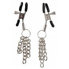 <strong>Зажимы на соски с подвесами в виде металлических цепочек</strong> <br />
Зажимы на соски с подвесами в виде металлических цепочек.<div class="charTableblock"><div><span>Тип</span>: для сосков</div><div><span>Особенности</span>: с цепочкой</div><div><span>Производитель</span>: Orion, Германия</div></div> Зажимы на соски с подвесами в виде металлических цепочек
Зажимы на соски с подвесами в виде металлических цепочек.