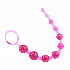 <strong>Розовая анальная цепочка с колечком Sassy Anal Beads - 26,7 см.</strong> <br />
Анальная цепочка из 10 шариков разного диаметра.<div class="charTableblock"><div><span>Длина, см</span>: 26.7</div><div><span>Диаметр, см</span>: 2.4</div><div><span>Материал</span>: ПВХ (PVC)</div><div><span>Цвет</span>: красный/розовый</div><div><span>Особенности</span>: цепочки, бусы</div><div><span>Особенности</span>: без вибрации</div><div><span>Длина, см</span>: 25 и более</div><div><span>Диаметр, см</span>: 2</div></div> Розовая анальная цепочка с колечком Sassy Anal Beads - 26,7 см.
Анальная цепочка из 10 шариков разного диаметра.
