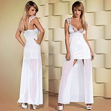 <strong>Двухслойная сорочка в пол Feelia gown</strong> <br />
Длинная белая двухслойная сорочка с полупрозрачными вставками на груди, окантованными кружевом и легкими рукавами.<div class="charTableblock"><div><span>Размер</span>: S (42-44); M (44-46)</div><div><span>Цвет</span>: белый</div><div><span>Производитель</span>: Obsessive, Польша</div><div><span>В наличии</span>: S-M, белый</div></div> Двухслойная сорочка в пол Feelia gown
Длинная белая двухслойная сорочка с полупрозрачными вставками на груди, окантованными кружевом и легкими рукавами.