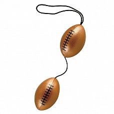 <strong>Вагинальные шарики  Американский футбол </strong> <br />
Пластиковые вагинальные шарики на веревочке со смещенным центром тяжести в виде двух мячей для американского футбола.<div class="charTableblock"> </div> Вагинальные шарики  Американский футбол  
Пластиковые вагинальные шарики на веревочке со смещенным центром тяжести в виде двух мячей для американского футбола.