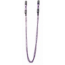 <strong>Зажимы на соски с фиолетовой цепочкой Ouch! </strong> <br />
Металлическая цепочка на соски с зажимами идеальный аксессуар для БДСМ игр, чтобы получить неземное удовольствие от стимуляции груди.<div class="charTableblock"><div><span>Производитель</span>: OUCH by Shots Media BV, Нидерланды</div></div> Зажимы на соски с фиолетовой цепочкой Ouch!
Металлическая цепочка на соски с зажимами идеальный аксессуар для БДСМ игр, чтобы получить неземное удовольствие от стимуляции груди.