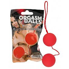 <strong>Красные вагинальные шарики Orgazm Balls</strong> <br />
Красные вагинальные шарики Orgazm Balls. На мягкой сцепке, с петелькой для вытаскивания. <div class="charTableblock"><div><span>Материал</span>: пластик</div><div><span>Диаметр, см</span>: 3.50</div><div><span>Диаметр, см</span>: 3</div><div><span>Производитель</span>: Orion, Германия</div></div> Красные вагинальные шарики Orgazm Balls 
Красные вагинальные шарики Orgazm Balls. На мягкой сцепке, с петелькой для вытаскивания.
